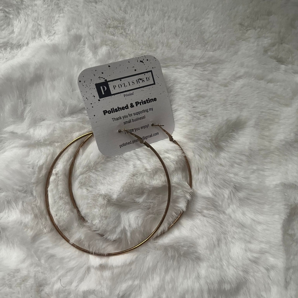 Gold hoop earrings